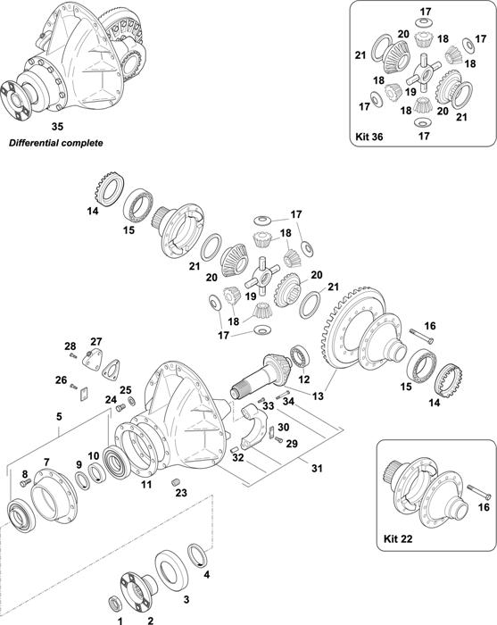 Схема DAF-18 — Rear Axle: 1132 / 1132S / 1332