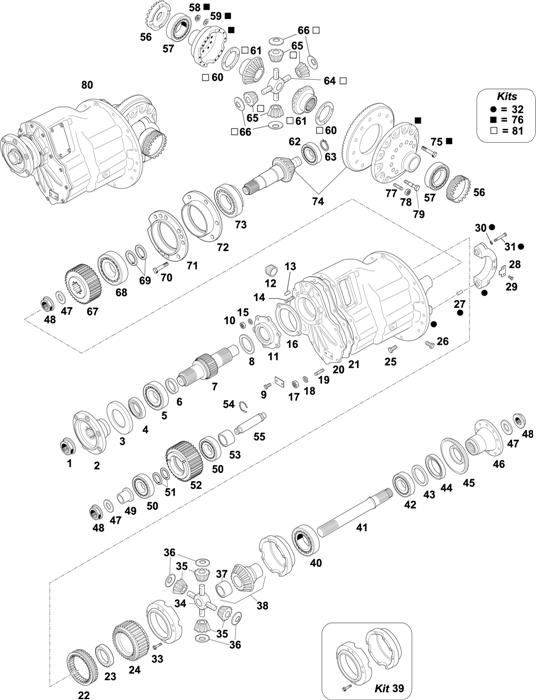 Схема DAF-18 — Intermediate Axle: 2255