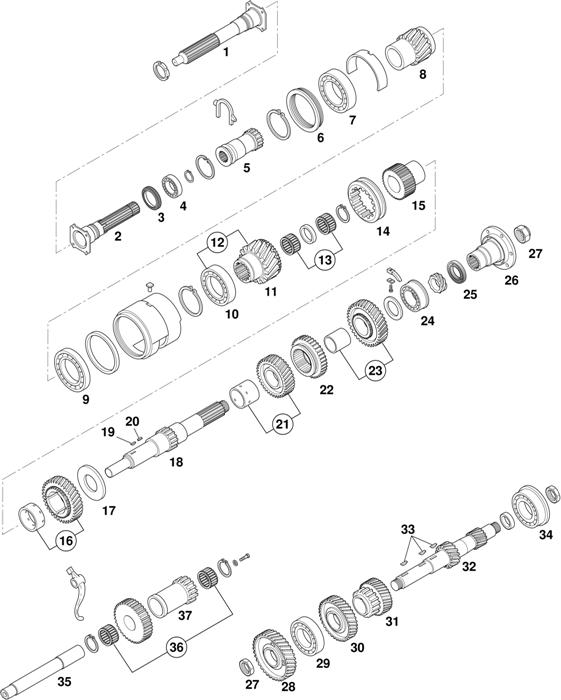 Схема Iveco-30 — Gearbox 2875 - Vehicle Type: 691 T/TS