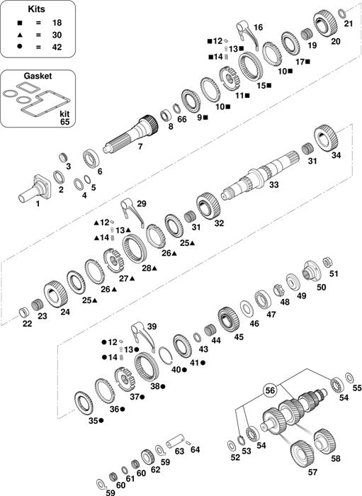 Схема Iveco-30 — Gearbox 2845.5 - Vehicle Type EUROCARGO: 60E10 / 60E12 / 75E12 / 75E14 / 75E15 / 80E15 / 80E15H / 85E15H / 95E15 / 100E15 / 100.9E15 / 120E15 / 120E15H / 120EL15