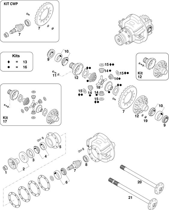 Схема Iveco-30 — Axles Eurocargo Rockwell 140E: 115.14 / 115.17 (2nd Series) / 135.14 / 135.17 / 145.17 (1st Series)