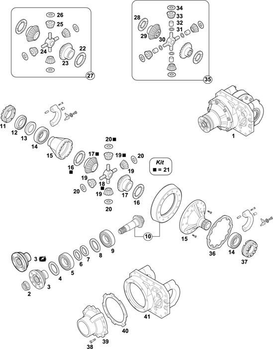 Схема MAN-56 — Rear Axle - 1st Generation - Axle with Ring Gear � 233 mm: H7-1080 / H7-1380 / H9-1380