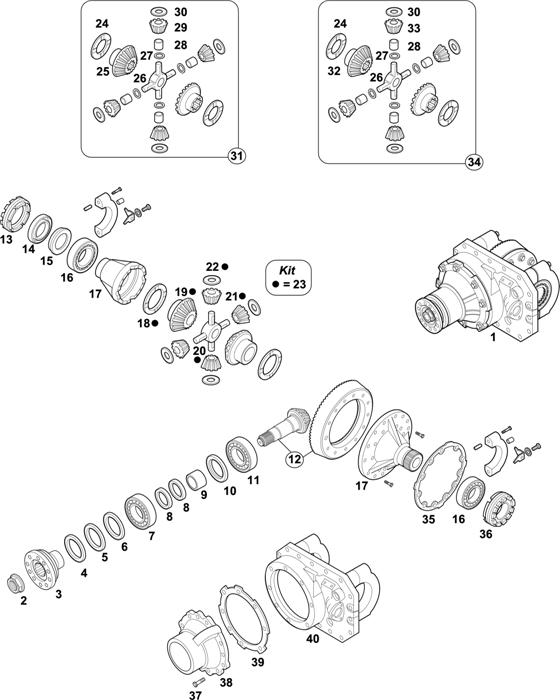 Схема MAN-56 — Rear Axle - 1st Generation - Axle with Ring Gear � 300 mm: H9-13120 / H9-16120