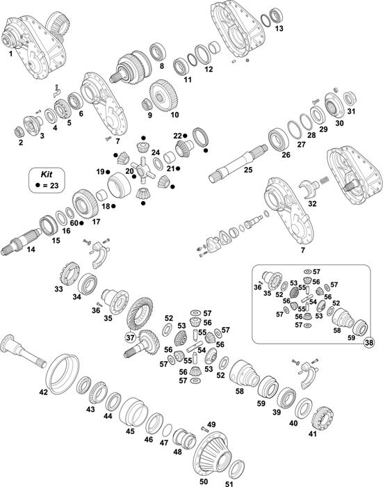 Схема MAN-56 — Intermediate Axle - 2nd Generation - Axle with Ring Gear � 233 mm: HPD-1353