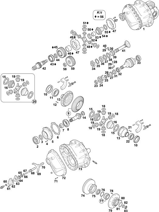 Схема MAN-56 — Intermediate Axle - 2nd Generation - Axle with Ring Gear � 425 mm: HYD-1370