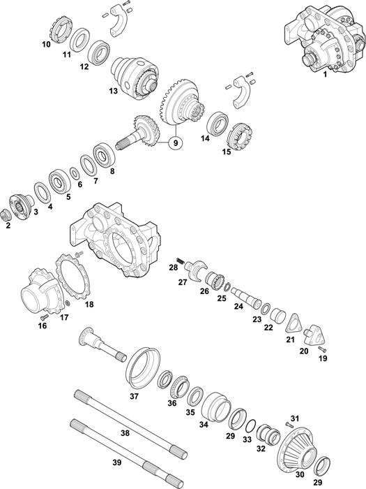 Схема MAN-56 — Rear Axle - 2nd Generation - Axle with Ring Gear � 233 mm: HP-1333