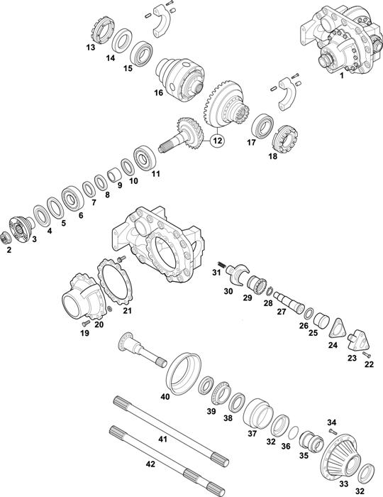 Схема MAN-56 — Rear Axle - 2nd Generation - Axle with Ring Gear � 300 mm: HP-1352