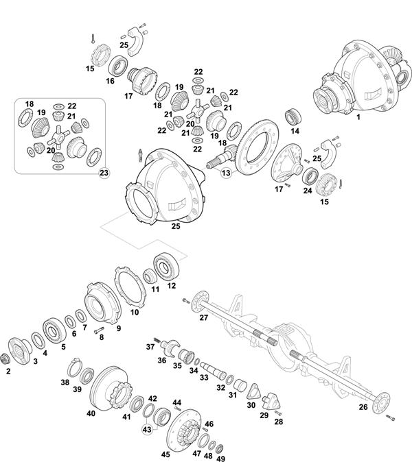 Схема MAN-56 — Rear Axle - 2nd Generation - Axle with Ring Gear � 425 mm: HY-1350