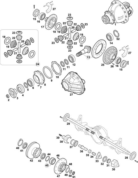 Схема MAN-56 — Rear Axle - 2nd Generation - Axle with Ring Gear � 465 mm: HY-1350