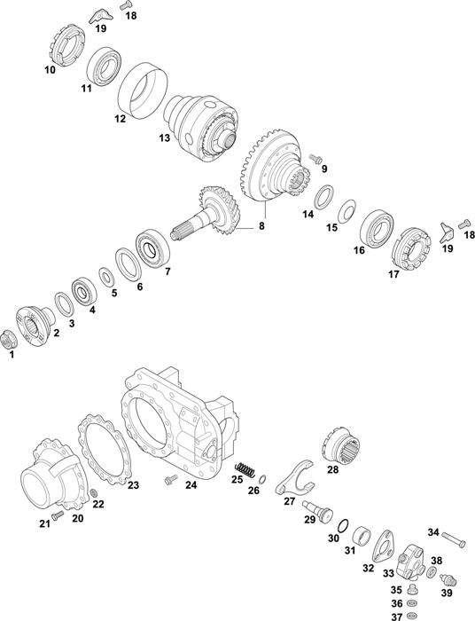Схема Mercedes-Benz-60 — REAR AXLE: HL 7/55 DCS-13 / HL 7/233 / HL 7/56 DS-13