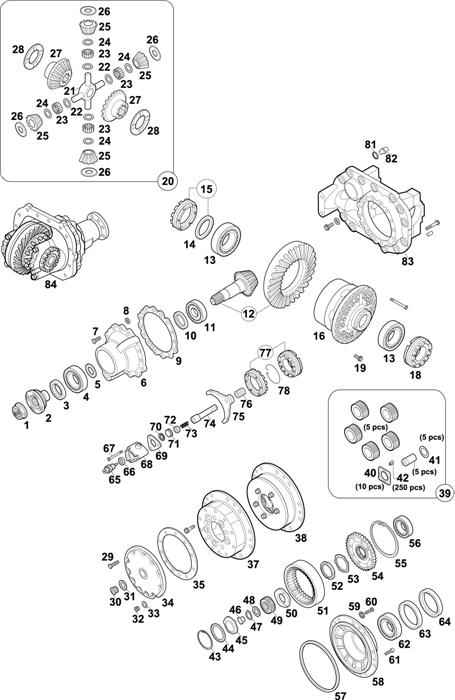 Схема Mercedes-Benz-60 — FRONT AXLE: AL 7/1 D-7 / AL 7/1 DS-7