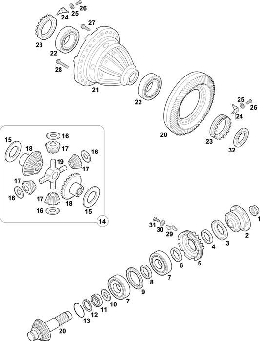 Схема Mercedes-Benz-60 — FRONT AXLE: AL 3/6-6 / AL 3/6 D-6 / AL 3/9 D-6,8