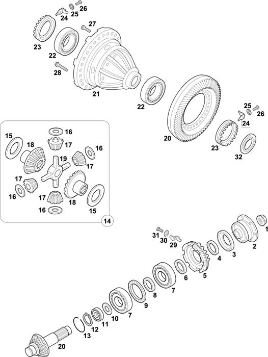 Схема Mercedes-Benz-60 — FRONT AXLE: AL 3/6 D-6
