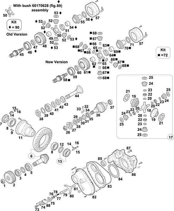 Схема Mercedes-Benz-60 — INTERMEDIATE AXLE: HD 7/5 DG-10