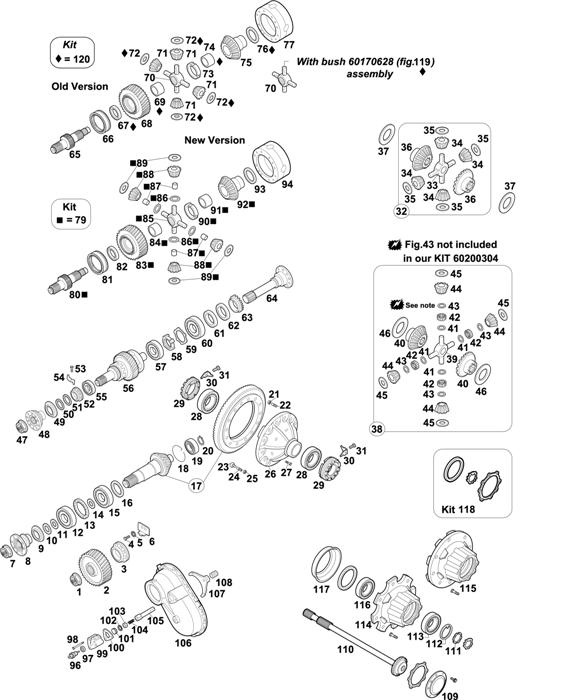 Схема Mercedes-Benz-60 — INTERMEDIATE AXLE: HD 4/02 GD-10 / HD 4/02 DG-10