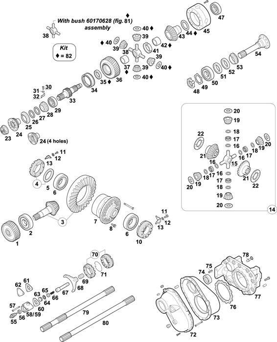 Схема Mercedes-Benz-60 — INTERMEDIATE AXLE: HD 7/19 DG-13 TURKEY / HD 7/19 DGS-13 TURKEY