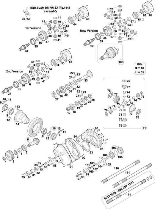 Схема Mercedes-Benz-60 — INTERMEDIATE AXLE: HD 7/014 DGS-16 TURKEY