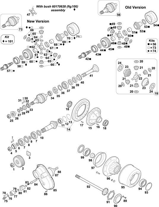 Mercedes-Benz-60 — INTERMEDIATE AXLE: HD 4/21 G-10 BRAZIL / HD 4/021 GS-10 BRAZIL