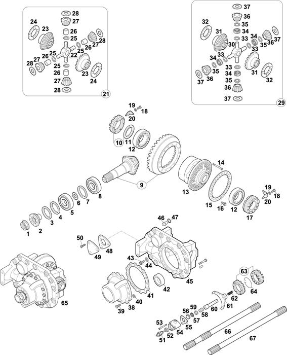 Схема Mercedes-Benz-60 — REAR AXLE: HL 7/1 S-10 / HL 7/1-10