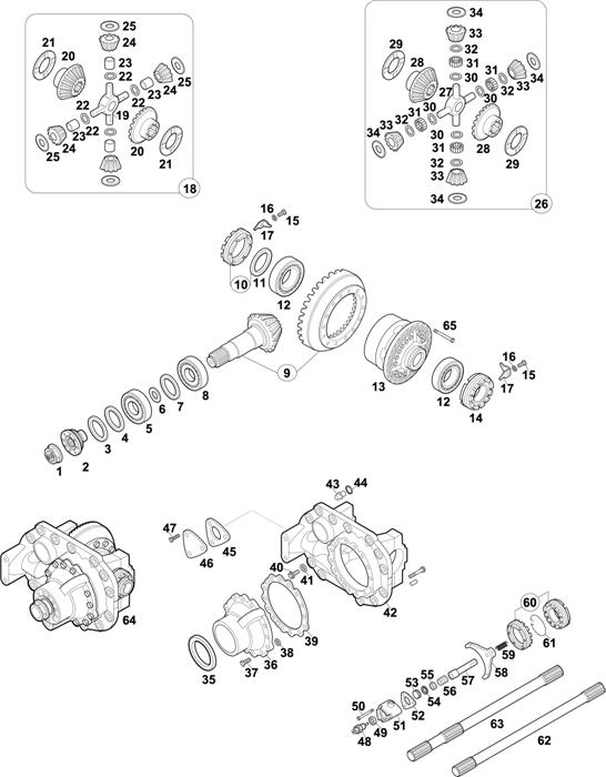 Схема Mercedes-Benz-60 — REAR AXLE: HL 7/24 DS-9 / HL 7/1 D-10 / HL 7/3 D-10 / HL 7/1 DL-10