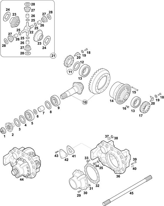 Mercedes-Benz-60 — REAR AXLE: HL 7/07 D-10 / HL 7/013 D-16 / HL 7/015 D-13 / HL 7/07 DL-10 / HL 7/015 DL-13