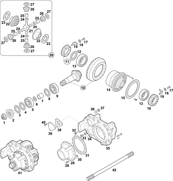 Схема Mercedes-Benz-60 — REAR AXLE: HL 7/07 D-10 / HL 7/015 D-13 / HL 7/07 DL-10