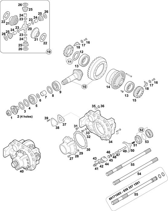 Схема Mercedes-Benz-60 — REAR AXLE: HL 7/07 D-11,5 / HL 7/015 D-13