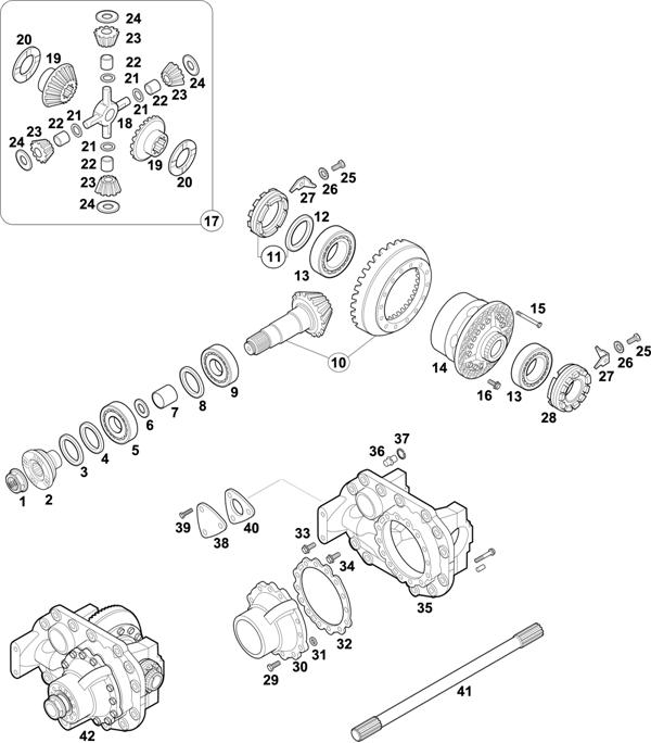 Схема Mercedes-Benz-60 — REAR AXLE: HL 7/024 DL-12,3 / HL 7/024 D-12,3