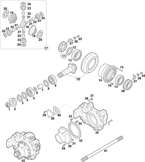Схема Mercedes-Benz-60 — REAR AXLE: HL 7/024 D-12,3 / HL 7/024 DL-12,3