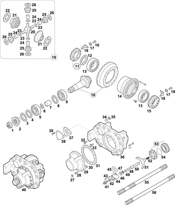 Схема Mercedes-Benz-60 — REAR AXLE: HO 7/01 DL-10 / HO 7/02 DLM-10 / HO 7/01 DLS-10