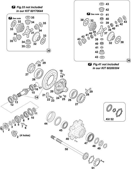 Схема Mercedes-Benz-60 — REAR AXLE: HL 4/01 DL-10 / HH 4/04 D-12 / HL 4/01 D-10 / HL 4/06 D-12 / HL 4/06 DL-12 / HL 4/01-10