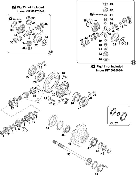 Схема Mercedes-Benz-60 — REAR AXLE: HL 4/01 D-10 / HL 4/07 D-9,4 / HL 4/06 D-12 / HL 4/01 DL-10 / HL 4/06 DL-12