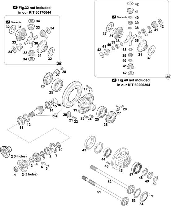 Схема Mercedes-Benz-60 — REAR AXLE: HO 4/01 DL-10 / HO 4/01 DL-11,5 / HL 4/01 DL-11,5