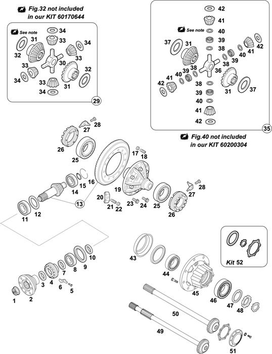 Схема Mercedes-Benz-60 — REAR AXLE: HO 4/01 DL-10 / HL 4/01 DL-10