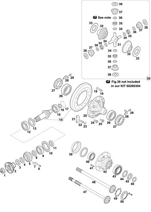 Схема Mercedes-Benz-60 — REAR AXLE: HO 4/02 CL-11,5 / HO 4/01 DL-11,5 / HO 4/01 DL-10