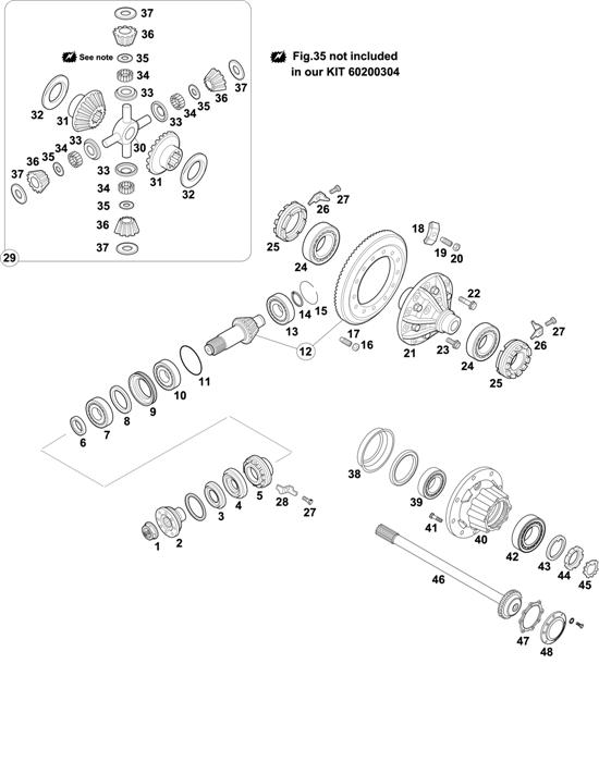 Схема Mercedes-Benz-60 — REAR AXLE: HO 4/02 CL-11,5 / HO 4/01 DL-11,5 / HO 4/01 DL-10