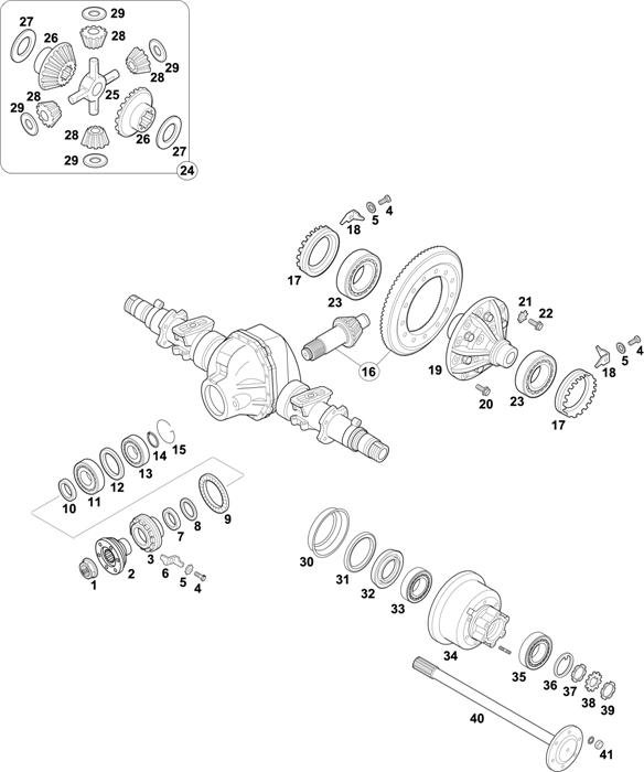Схема Mercedes-Benz-60 — REAR AXLE: HL 1/3-4,5