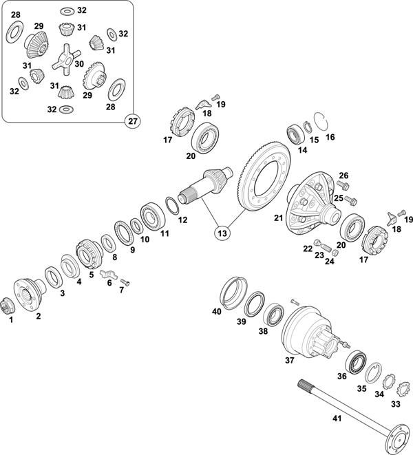 Схема Mercedes-Benz-60 — REAR AXLE: HL 2/15-5,8 / HL 2/15 S-5,8