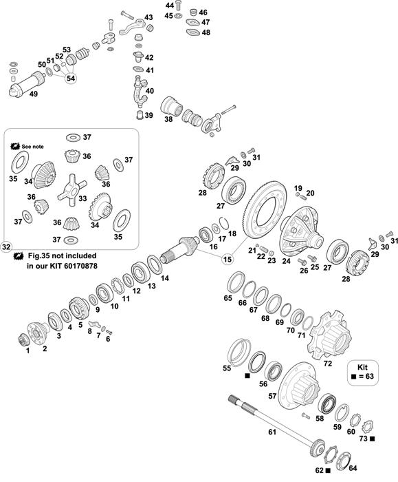 Схема Mercedes-Benz-60 — REAR AXLE: HL 5/1 S-10 / HL 5/2-10 / HL 5/2 S-6,5 / HL 5/2 S-10