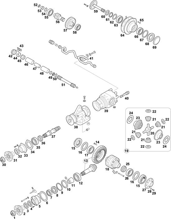 Схема Mercedes-Benz-60 — REAR AXLE: HD 6/3 DG-10 / HD 6/3 D-10