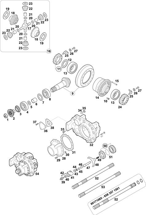 Схема Mercedes-Benz-60 — REAR AXLE: HL 7/015 D-13 TURKEY / HL 7/013 DS-16 TURKEY
