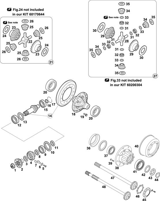 Схема Mercedes-Benz-60 — REAR AXLE: HO 4/01 D-10 TURKEY / HO 4/01 DL-10 TURKEY