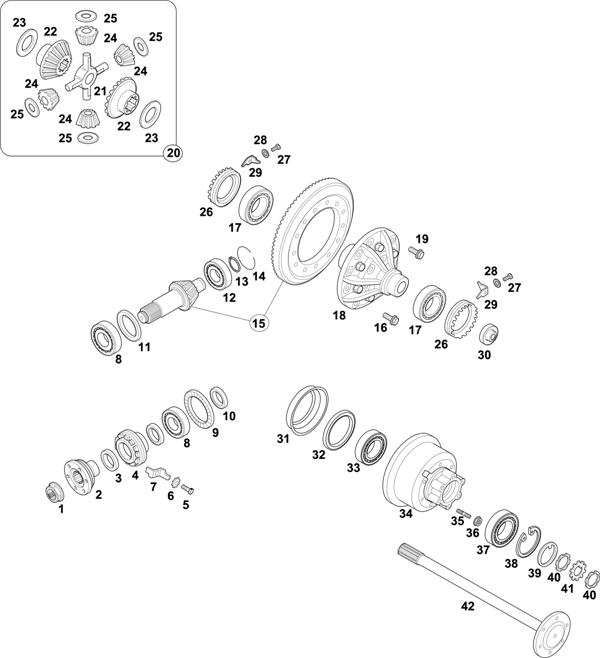 Схема Mercedes-Benz-60 — REAR AXLE: HL 2/9-4,7 TURKEY