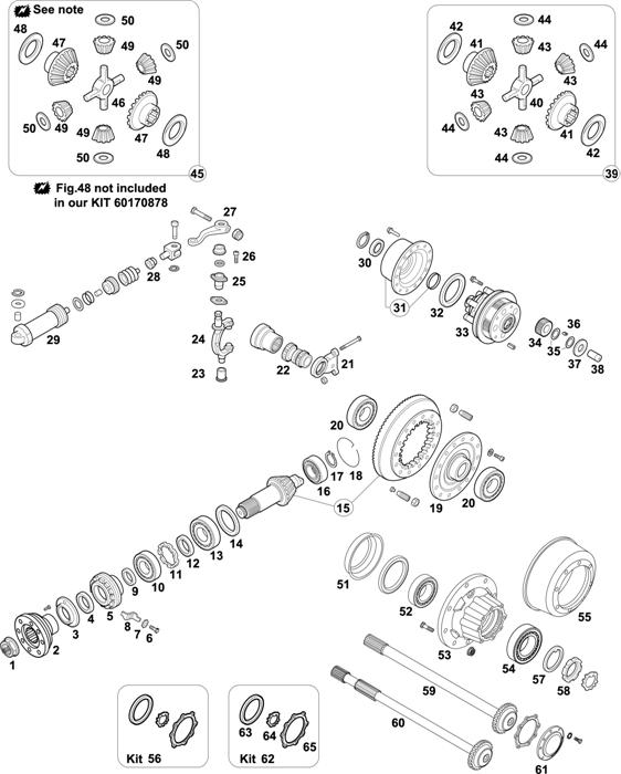 Схема Mercedes-Benz-60 — REAR AXLE: HO 5/4 Z-10 / HO 5/8 DZ-10