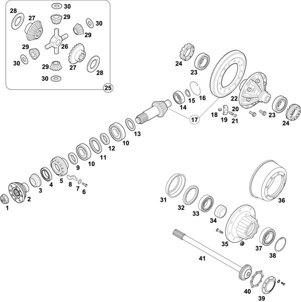 Схема Mercedes-Benz-60 — REAR AXLE: HD 4/22-10 BRAZIL
