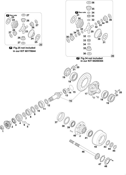 Схема Mercedes-Benz-60 — REAR AXLE: HO 4/01 DL-10 BRAZIL / HO 4/01 D-10 BRAZIL