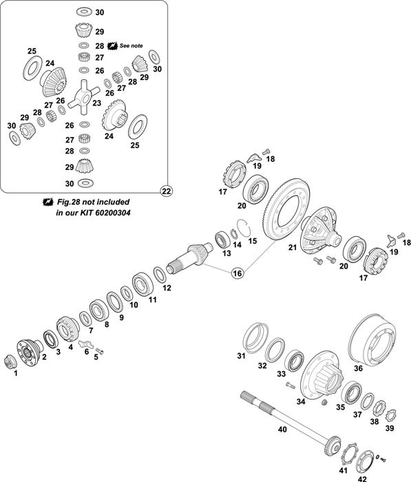 Схема Mercedes-Benz-60 — REAR AXLE: HL 4/01 D-10 BRAZIL