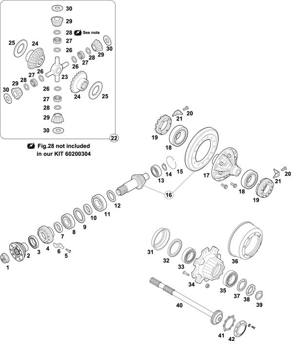 Схема Mercedes-Benz-60 — REAR AXLE: HH 4/05 D-10 BRAZIL
