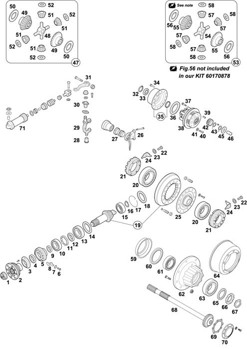 Схема Mercedes-Benz-60 — REAR AXLE: HL 5/2 Z(S)-10 BRAZIL / HL 5/2 DZ-10 BRAZIL