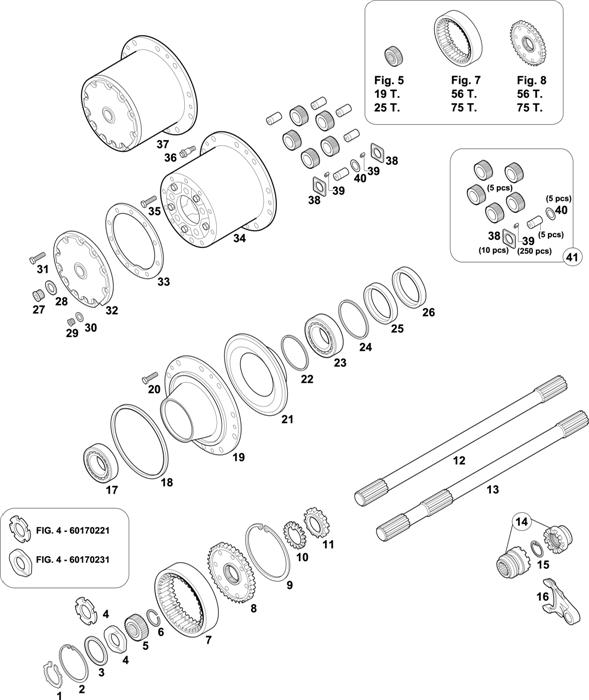 Схема Mercedes-Benz-60 — INTERMEDIATE AXLES HUBS: HD 7/19 DG-13 TURKEY / HD 7/19 DGS-13 TURKEY